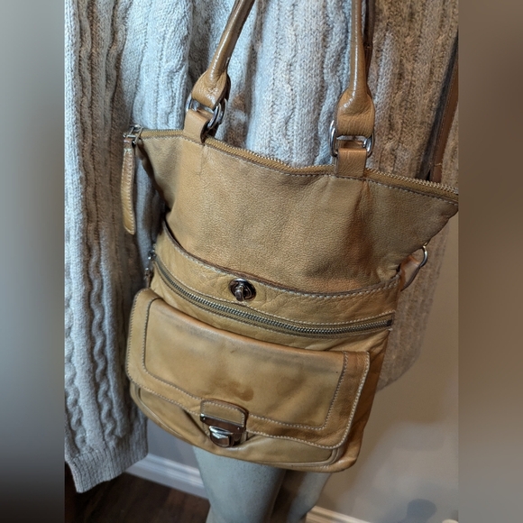 Roots Canada Brown distressed rustic leather convertible bag Large - Picture 5 of 15